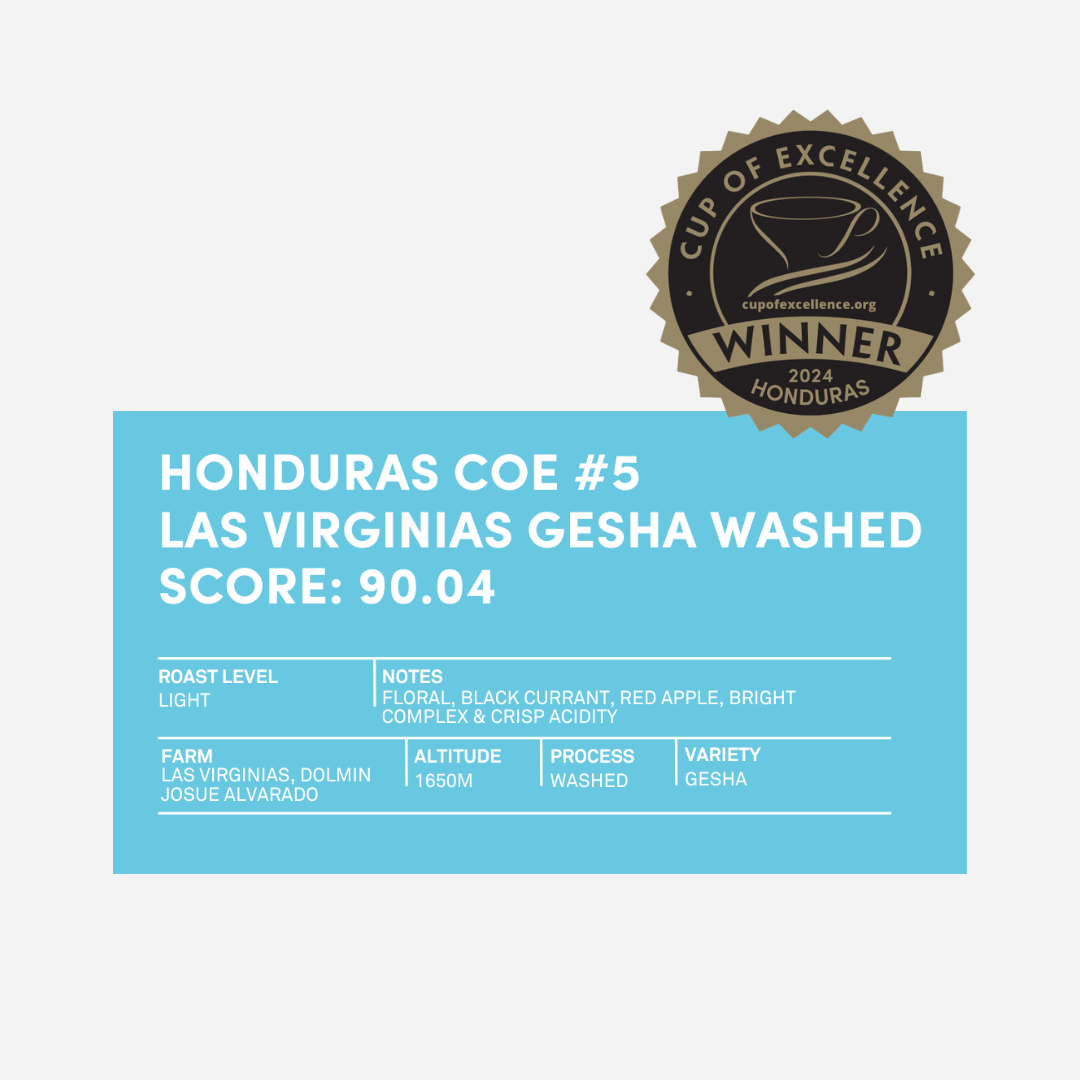 [PRE-ORDER] Honduras Cup of Excellence #5 Gesha Washed [Score 90.04]