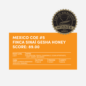 Mexico Cup of Excellence #5 Honey [Score: 89.00]