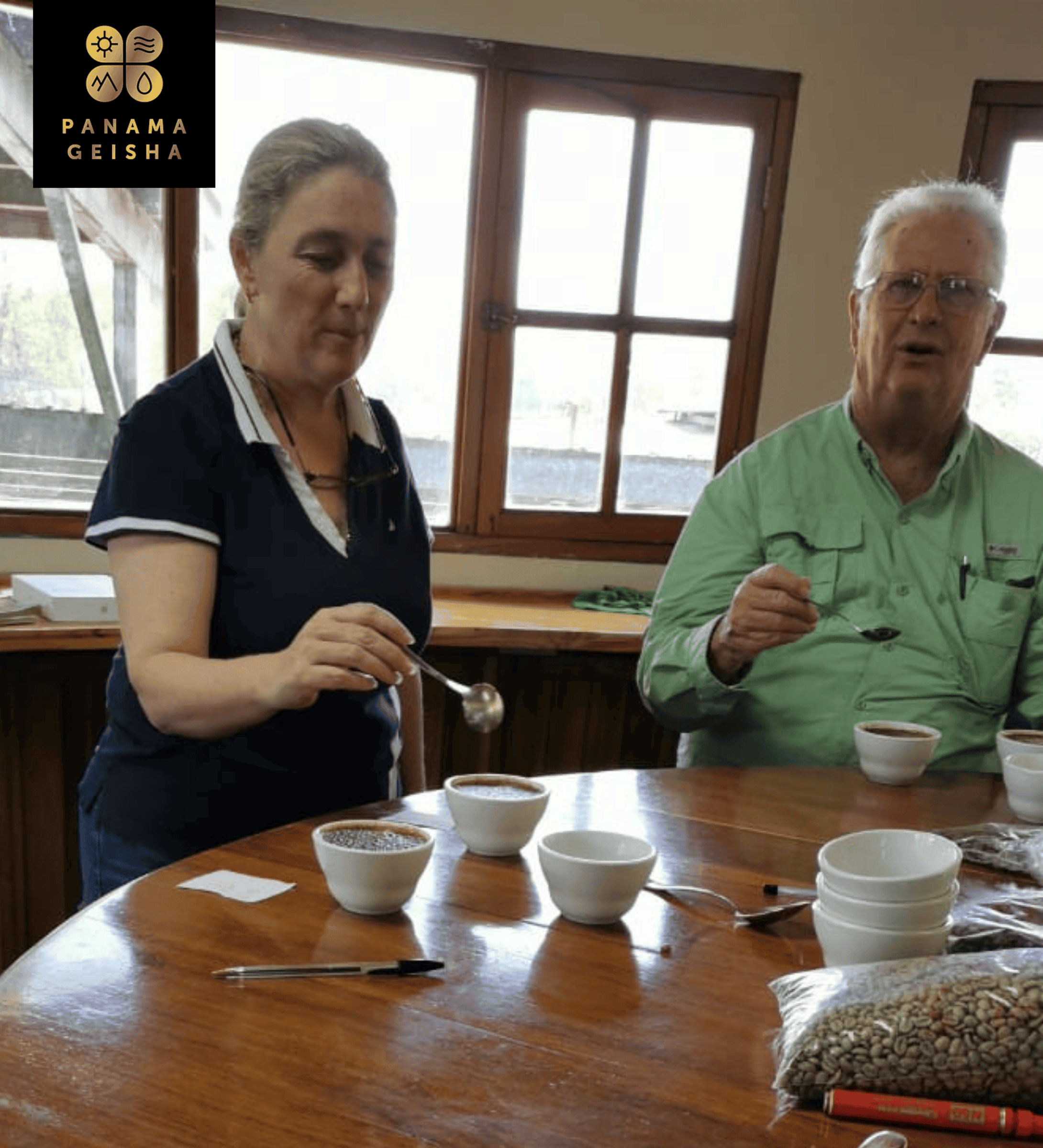Cupping Gesha Coffee at  Janson Coffee Farm Lot 290 