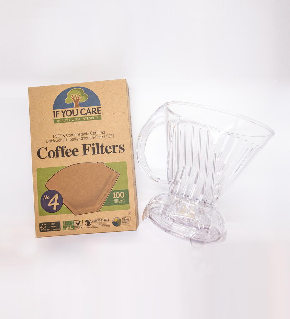 cold brew diy do it yourself coffee kit clever dripper if you care quality filter fsc compostable coffee filter no.4 filter cold brew coffee home cafe downtown blend organic fair trade certified