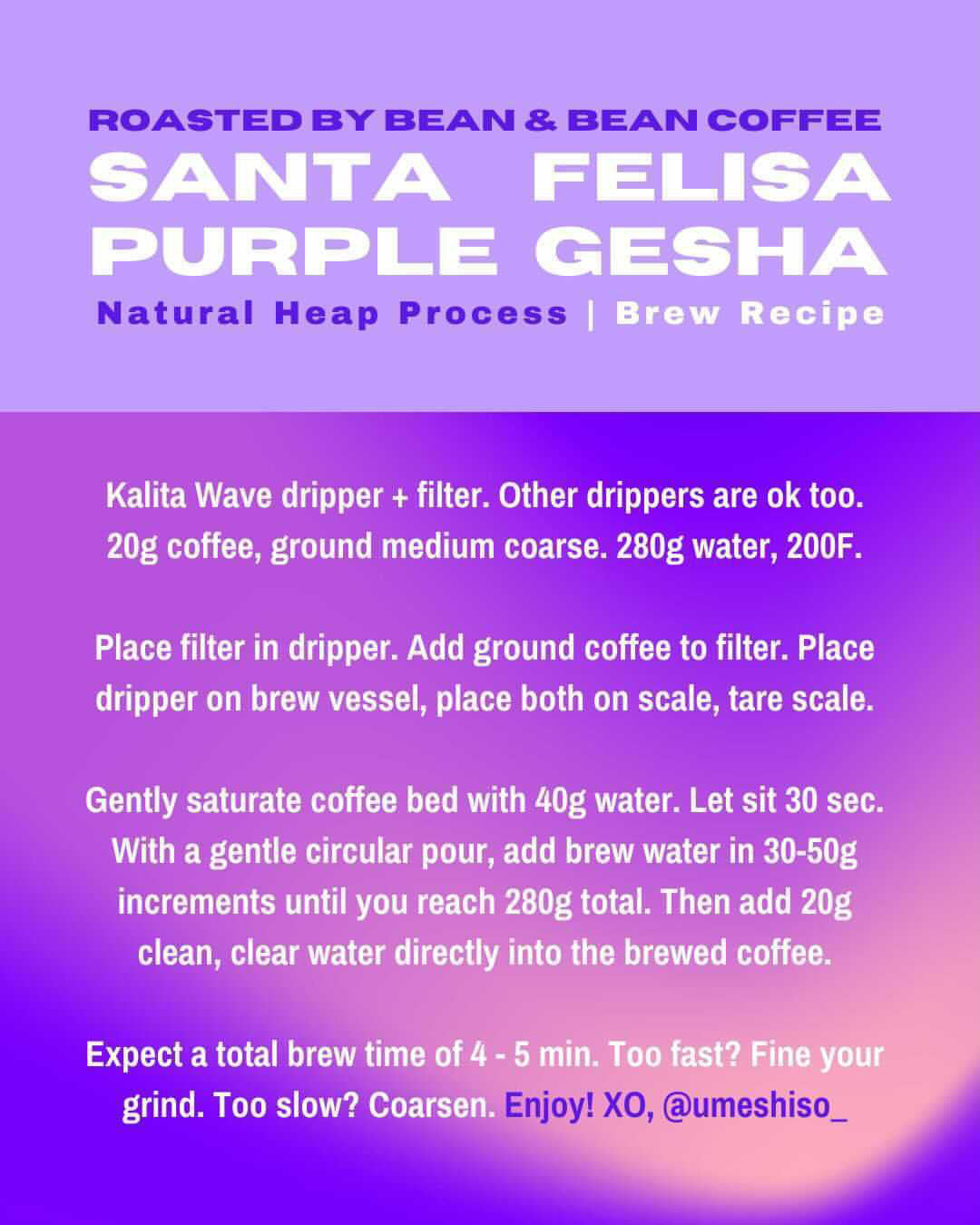 Santa Felisa Gesha Natural Heap Coffee
