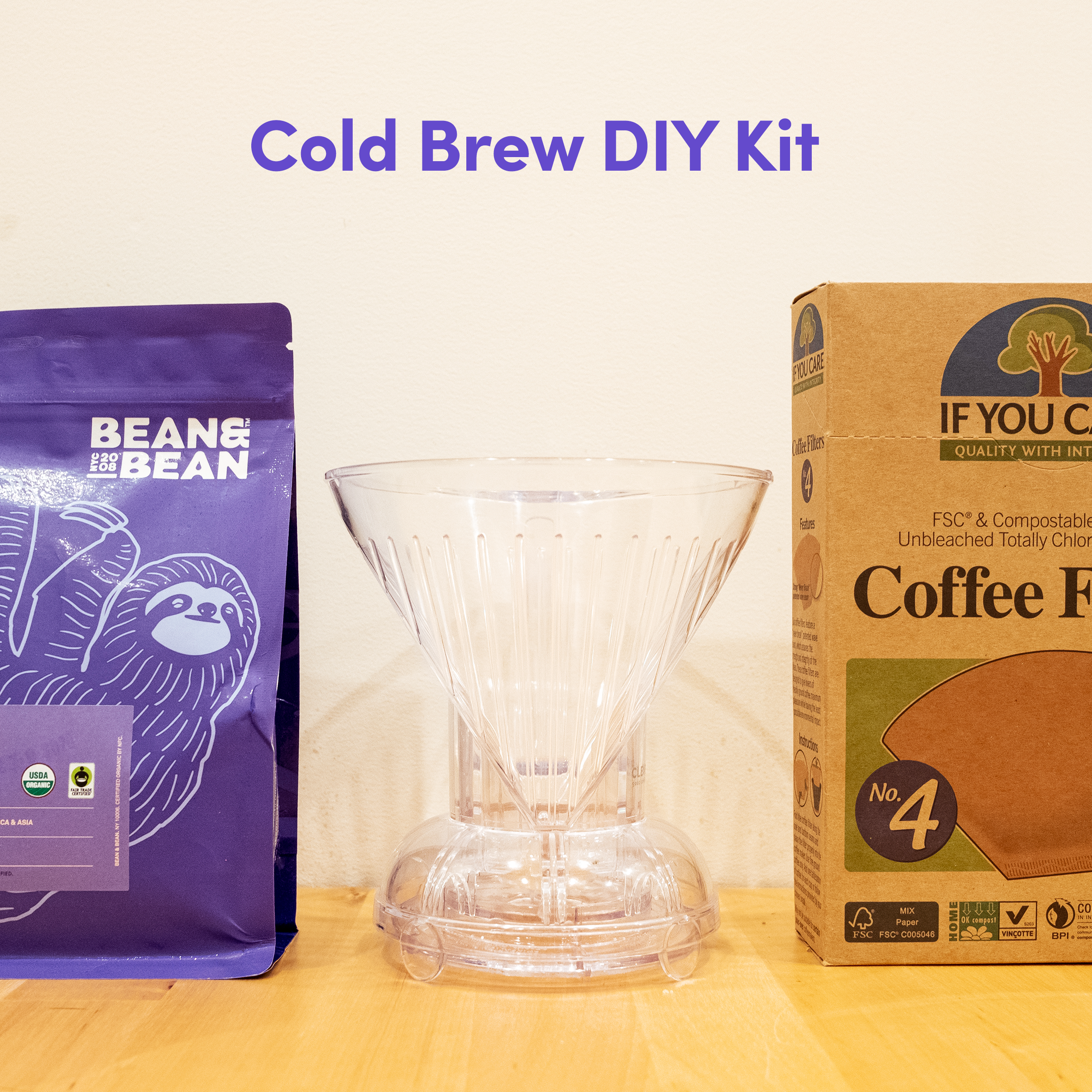 cold brew diy do it yourself coffee kit clever dripper if you care quality filter fsc compostable coffee filter no.4 filter